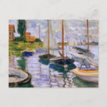 Postal Claude Monet - veleros en el Sena<br><div class="desc">Veleros en el Sena en pequeno - Gennevilliers de Claude Monet,  1874. Aceite en lona.</div>