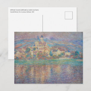 Postal Claude Monet - Vetheuil, Atardecer
