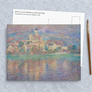 Postal Claude Monet - Vetheuil, Atardecer