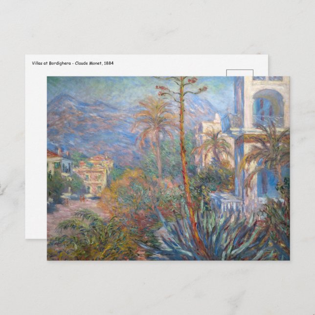 Postal Claude Monet - Villas de Bordighera (Anverso / Reverso)