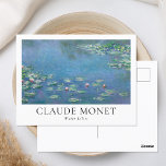 Postal Claude Monet Water Lilies<br><div class="desc">Postal con pintura floral de Claude Monet Water Lilies.</div>