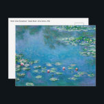 Postal Claude Monet - Water Lilies 1906<br><div class="desc">Lilies de agua (Nympheas) - Claude Monet,  Petróleo en lienzo,  1906</div>