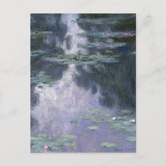 Postal Claude Monet Water Lilies 1907 Nymphéas GalleryHD (Anverso)