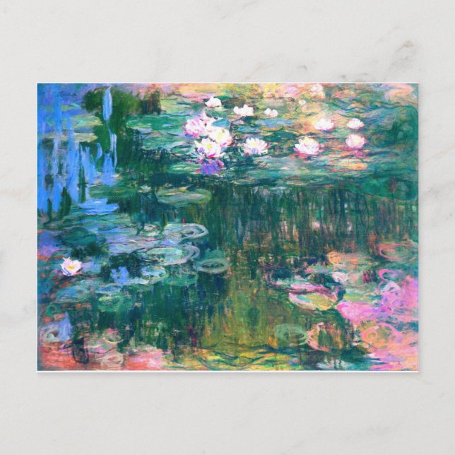 Postal Claude Monet Water Lilies 1917 (Anverso)