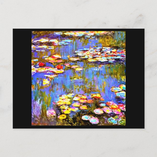 Postal Claude Monet Water Lilies, Bella Artes, (Anverso)