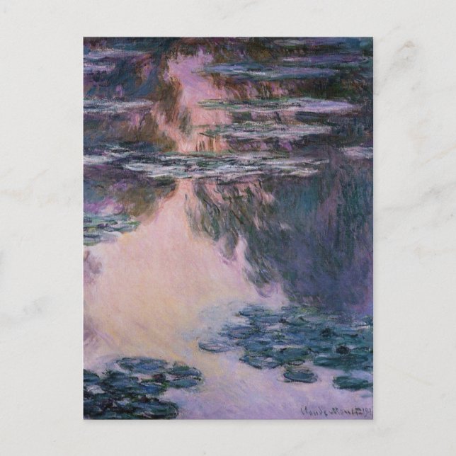 Postal Claude Monet Water Lilies, Bella Artes de GalleryH (Anverso)