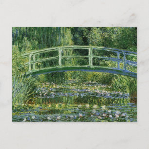 Postal Claude Monet Water Lilies y el puente japonés