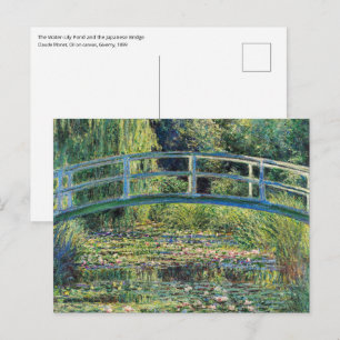 Postal Claude Monet - Water Lily Pond y Puente Japanés