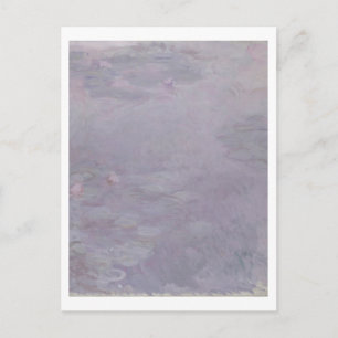 Postal Claude Monet   Waterlilies de color claro
