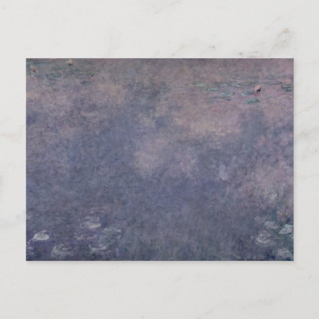 Postal Claude Monet | Waterlilies: Dos Willows llorosos (Anverso)
