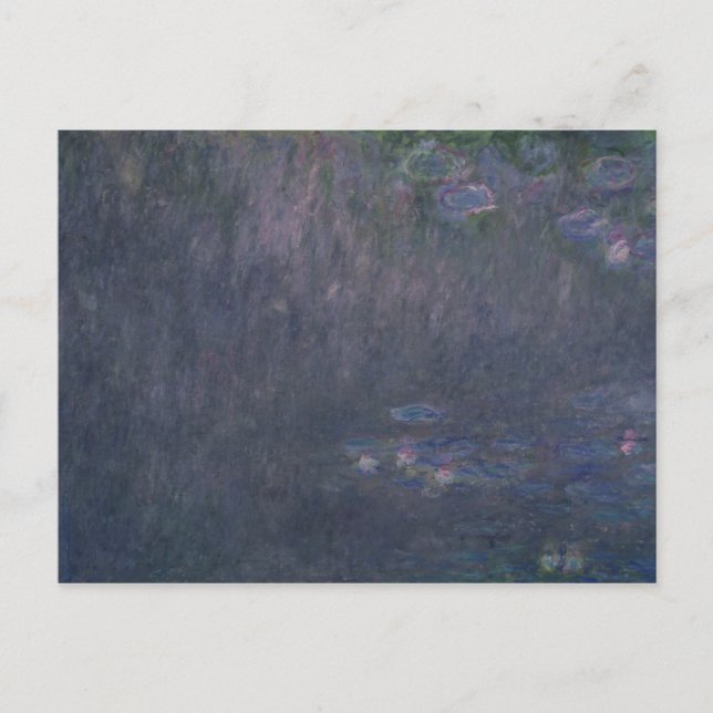 Postal Claude Monet | Waterlilies: Reflexiones de árboles (Anverso)
