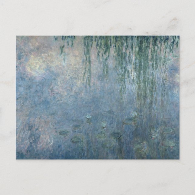 Postal Claude Monet | Waterlilies: Willow matutino de lla (Anverso)