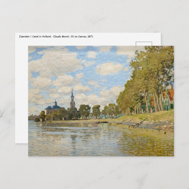 Postal Claude Monet - Zaandam (Anverso / Reverso)
