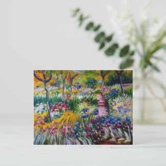 Postal Claude Monet's Iris Garden Postcard