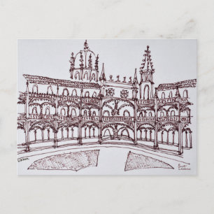 Postal Claustro del Monasterio de Jerónimos   Lisboa, Por