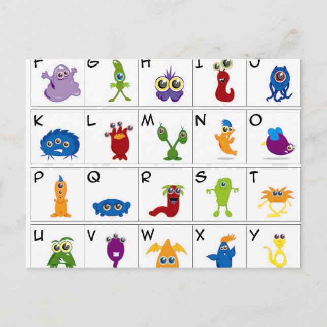 Postal Clave de código - Monstruos (Anverso)