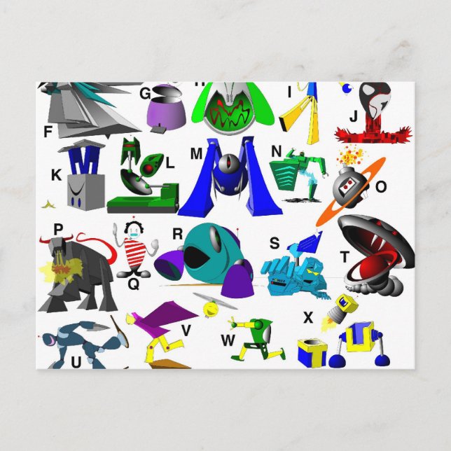 Postal Clave de código - Robots (Anverso)