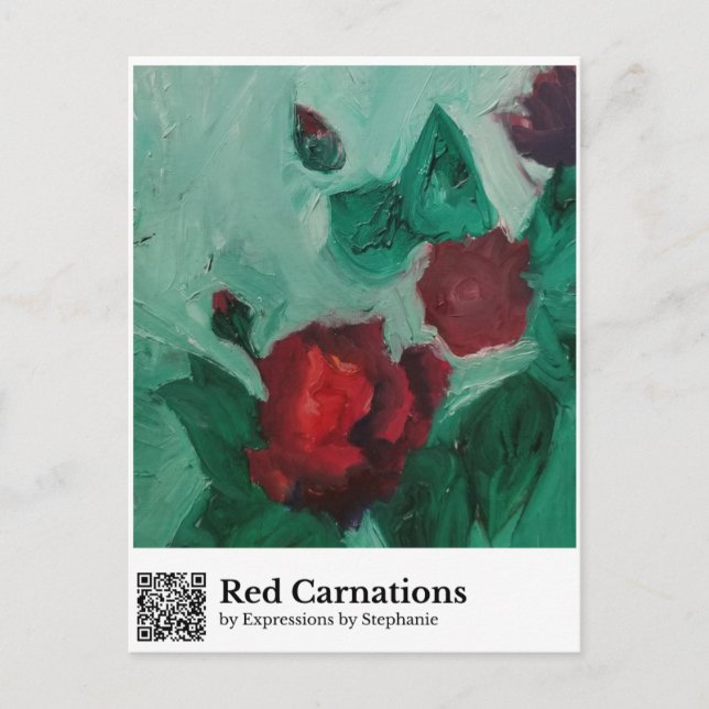 Postal Claveles Rojos (Anverso)