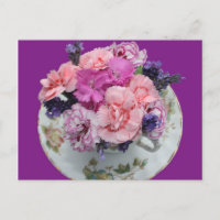 Claveles rosados en té