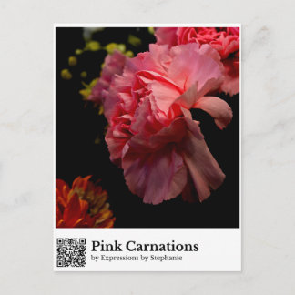 Postal Claveles Rosas