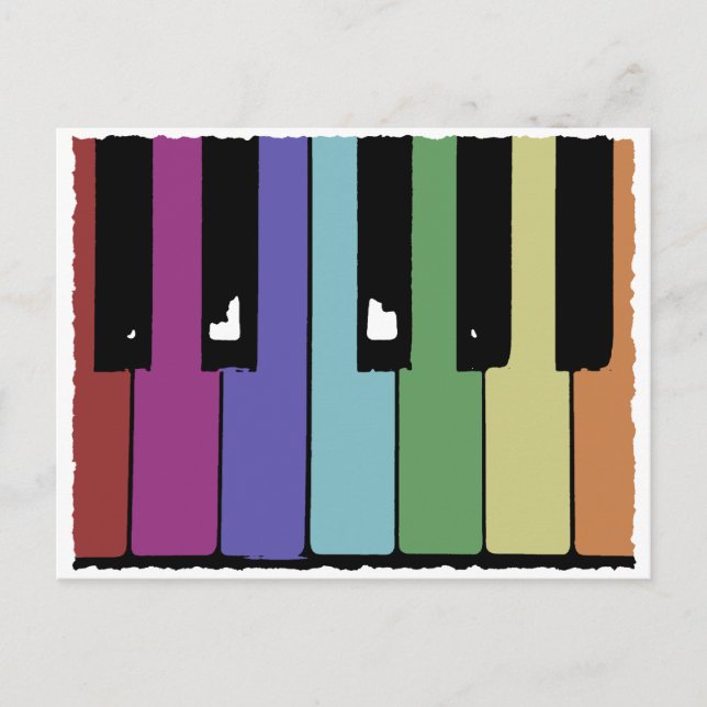 Postal Claves de piano (Anverso)