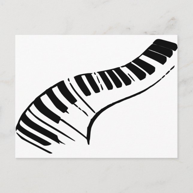 Postal Claves de piano (Anverso)