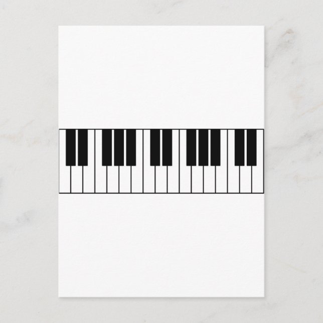 Postal Claves de piano (Anverso)