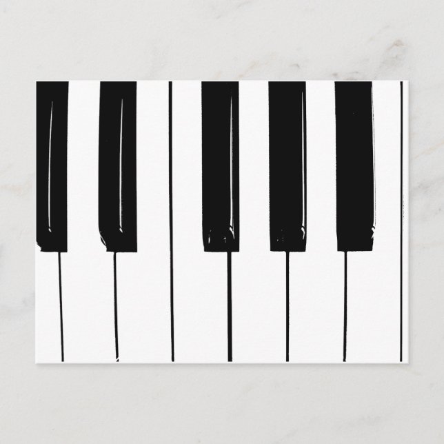 Postal Claves de piano (Anverso)