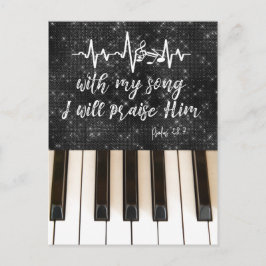 Postal Claves de piano con mi canción lo elogiaré