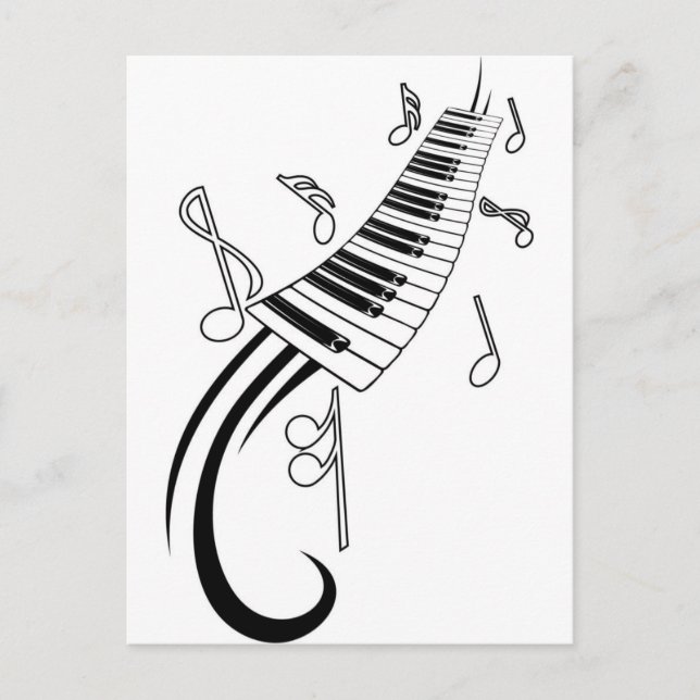 Postal Claves musicales (Anverso)