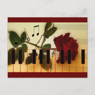 Postal Claves musicales de piano