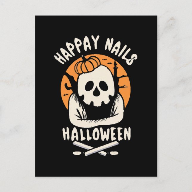 Postal Clavos de Halloween Preciosos  (Anverso)