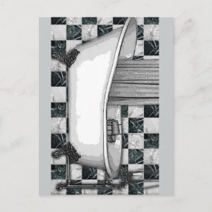 POSTAL CLAWTUB BATH GRAY