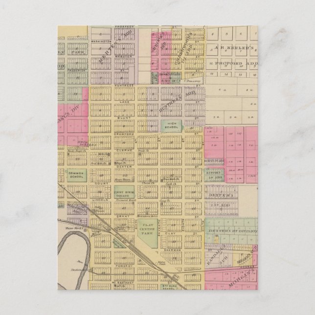 Postal Clay Center, Condado de Clay, Kansas (Anverso)