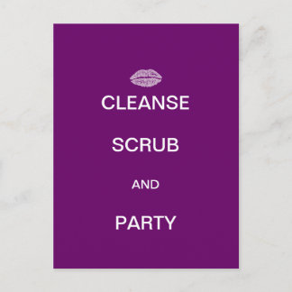 Postal Cleanse Scrub y Fiesta Violet Postcard