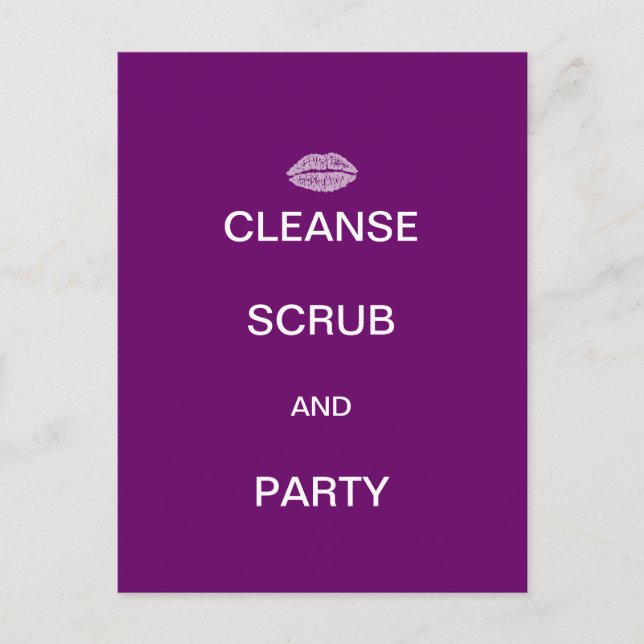 Postal Cleanse Scrub y Fiesta Violet Postcard (Anverso)