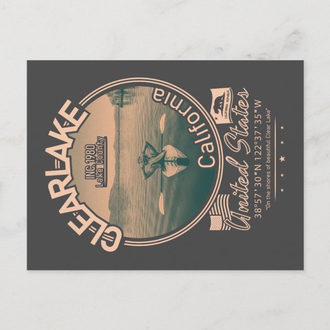 POSTAL CLEARLAKE CALIFORNIA - MONT KONOCTI (Anverso)