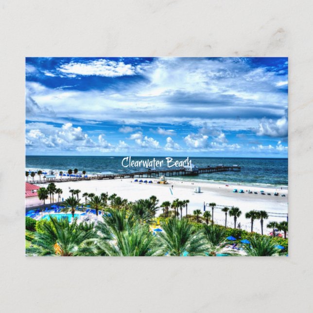 Postal Clearwater Beach, Florida,  (Anverso)