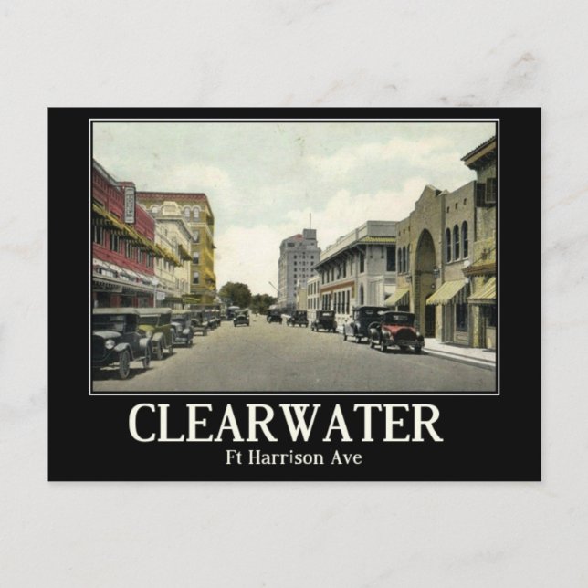 Postal Clearwater FL, Florida, Vintage (Anverso)