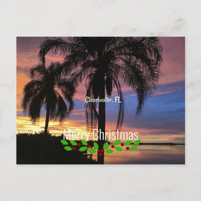 Postal Clearwater, Florida Christmas Greetings (Anverso)