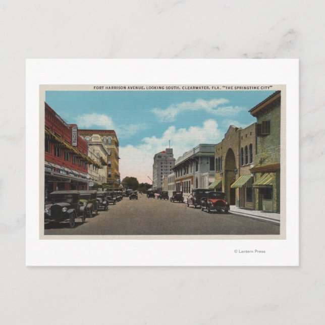 Postal Clearwater, Florida - South View of Ft. Harrison (Anverso)