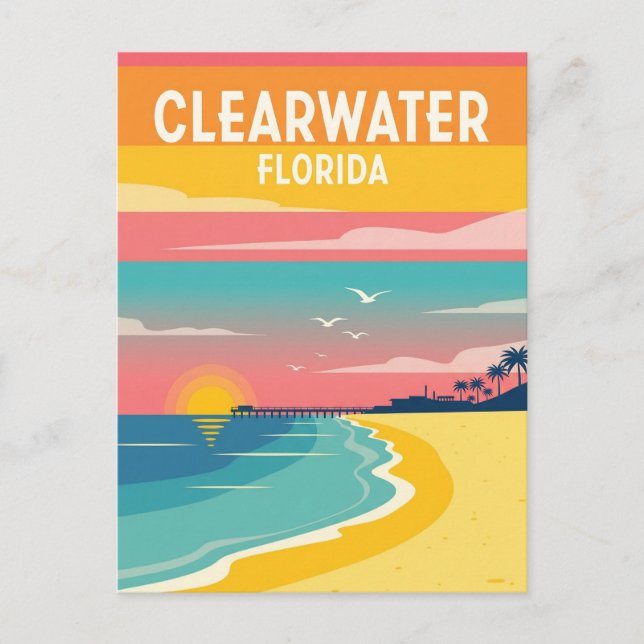 Postal Clearwater Florida Travel (Anverso)