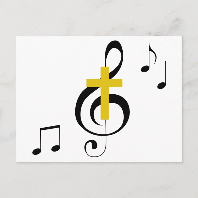 Postal Clef agudo y cruz (Anverso)