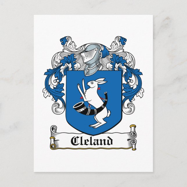 Postal Cleland Family Crest (Anverso)