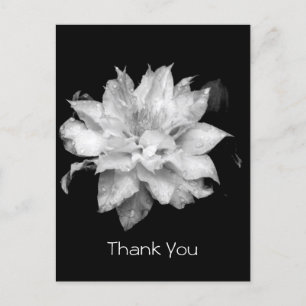 Postal Clematis 3a Memorial Sympathy Gracias Postcard
