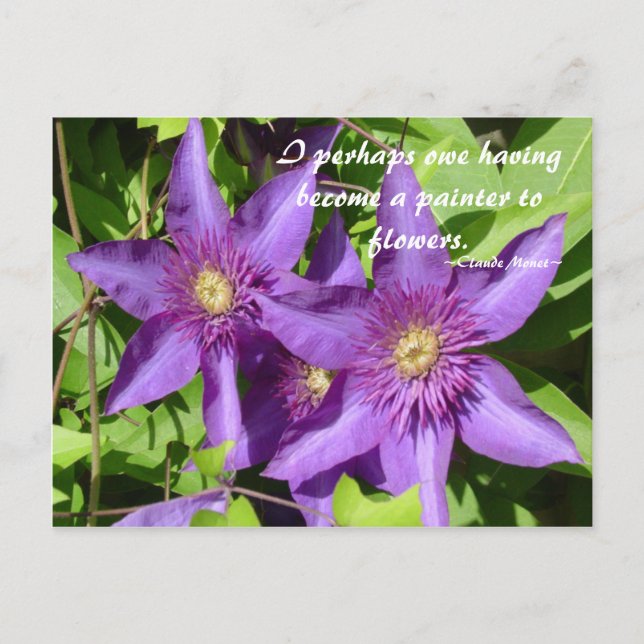 Postal Clematis - Monet (Anverso)