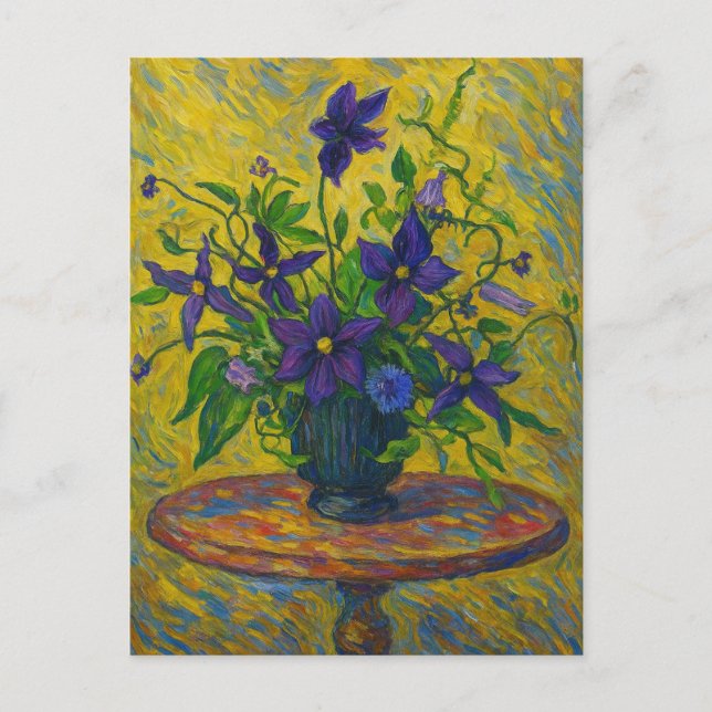 Postal Clematis Postcard (Anverso)