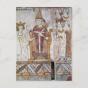 Postal Clemente IV del Papa Invirtiendo a Carlos de Anjou