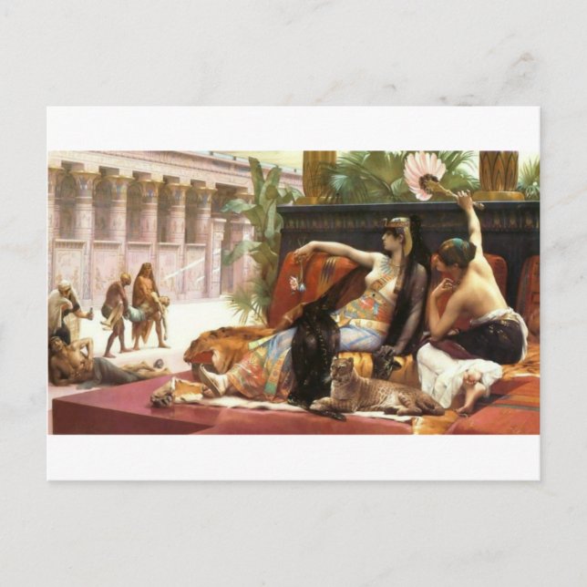 Postal Cleopatra de Cabanel pone a prueba sus posiciones  (Anverso)