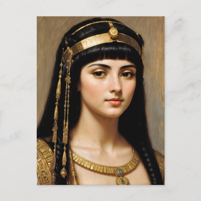 Postal Cleopatra retrata a la reina egipcia (Anverso)